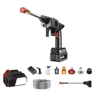 KIT 5/10 Lavadora De Alta Pressão 88V Lava Jato Portátil Recarregável Para Carros E Jardins