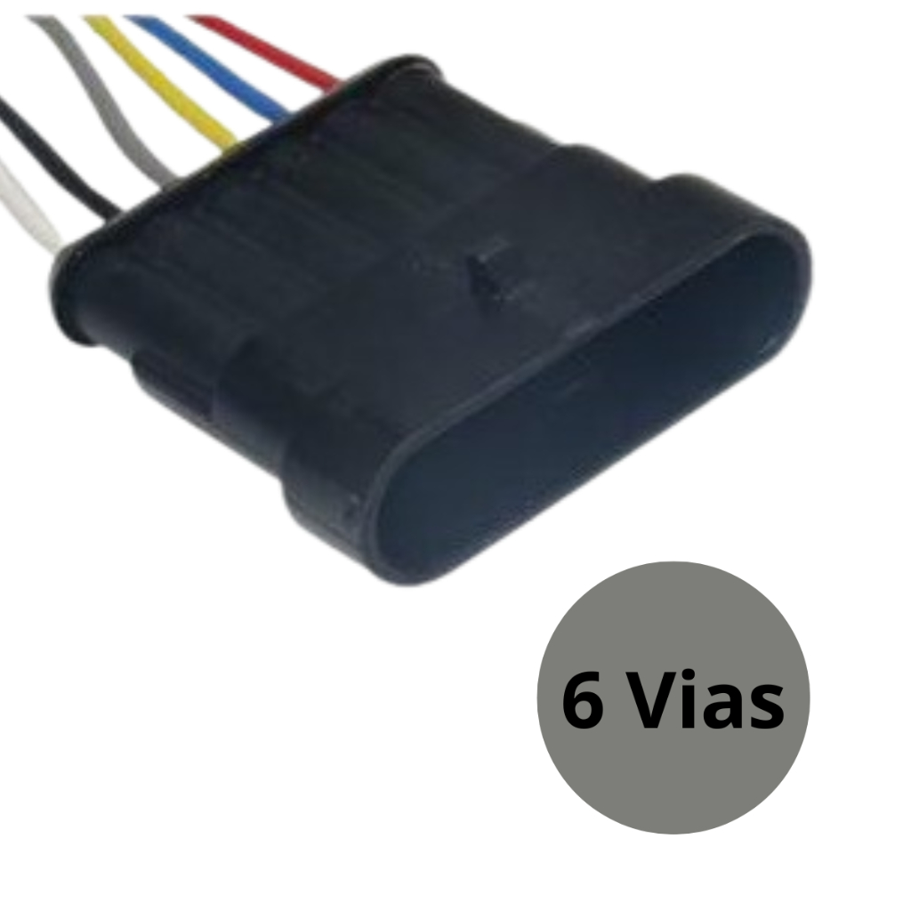 Conector Chicote 6 Vias Superseal Trava Bico Injetor Plug | Shopee Brasil