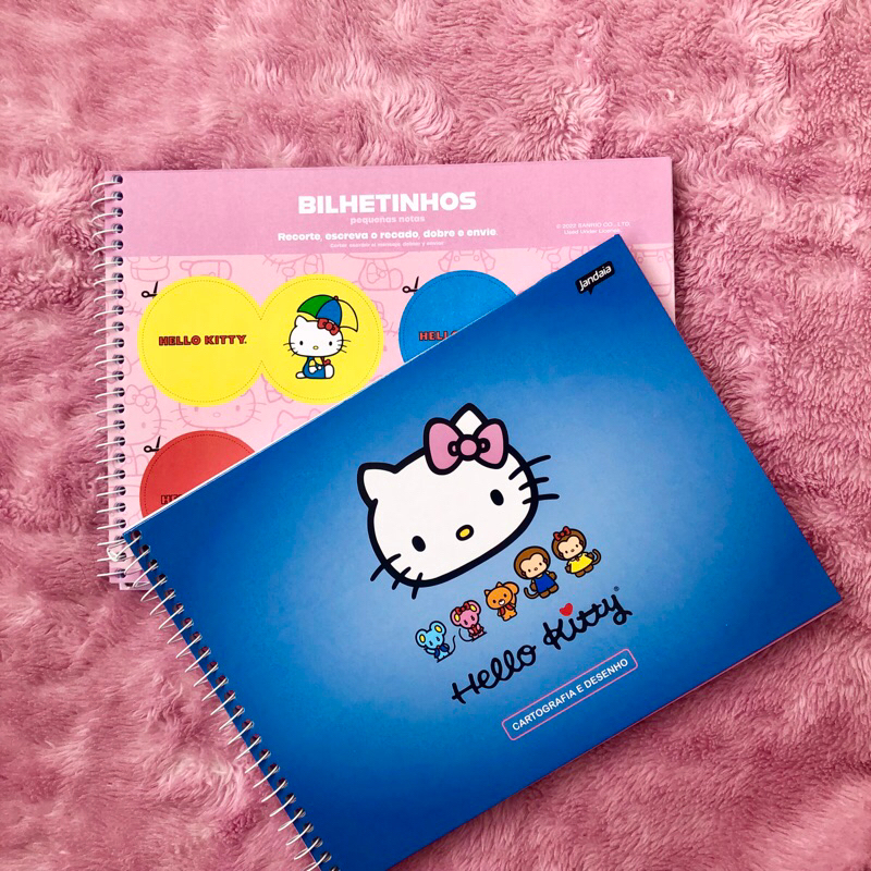 CADERNO DA HELLO KITTY - DESENHO & CARTOGRAFIA | Shopee Brasil