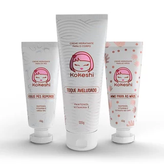 Kit Hidratação Corporal Intensa Kokeshi Pés Mãos e Corpo