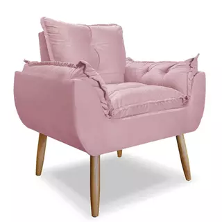 Poltrona Decorativa Opala Rose Aninha Decor