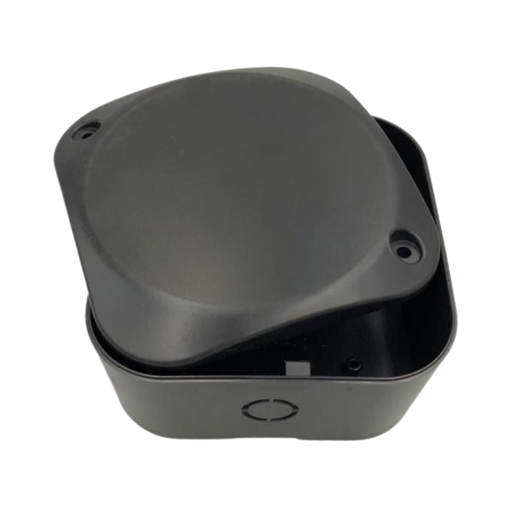 Caixa Sobrepor Cftv Premium Hermética Preta 11x11x5,5 Cm