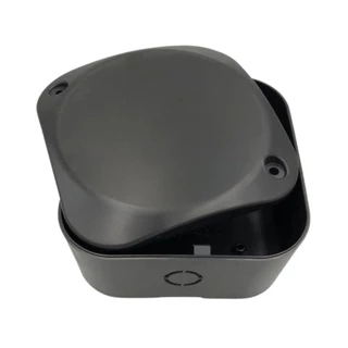 Caixa Sobrepor Cftv Premium Hermética Preta 11x11x5,5 Cm