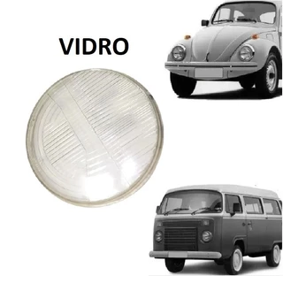 Lente Do Farol H4 Fusca 76/97 Kombi 78/13 - Vidro Plano