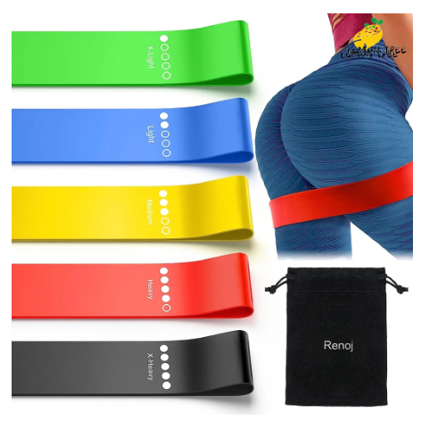 kit 5 Faixas Elástica de Resistência para yoga Pilates Treino Academia- Entrega Rapido
