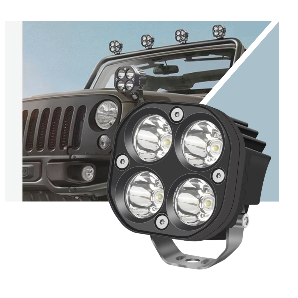 Farol De Milha Super Led Spot Longo Alcance Para Moto Carros Farol De Neblina 40w 4x4