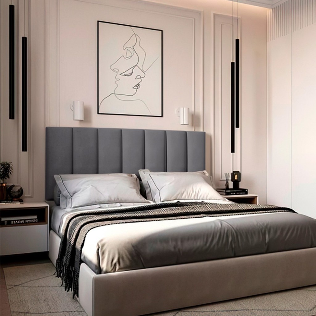 Kit 7 Cabeceiras de Cama Box Casal Comum Estofada Modulada 1,40mX60cm ...