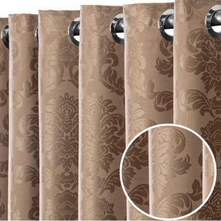 Cortina Jacquard 3m x 2,7m Para Janela Sala Quarto Escritório Varão de 2m Blecaute/Blackout