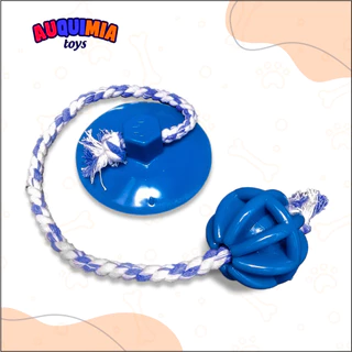 Brinquedo Bola Mordedor para cães e cachorros Interativo Corda Com Ventosa Gruda no chão Pet Cabo de Guerra Bola com corda.