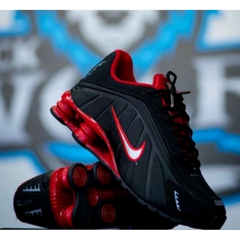 Nike shox cheap r4 uomo nere