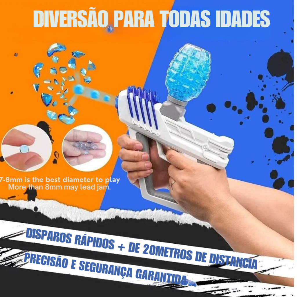 SKD BLASTER KIT LANÇADOR ELETRICO DE GEL + BOLINHAS DE GEL Arminha Dart ...