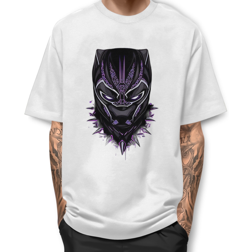 Camiseta Pantera Negra Mód 2 Camisa Manga Curta 100% Algodão