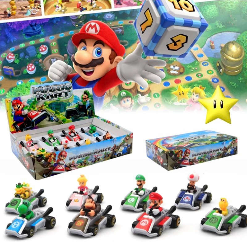 Maravilhoso Presente Super Mario Bross Kart Figura Brinquedos Infantis ...