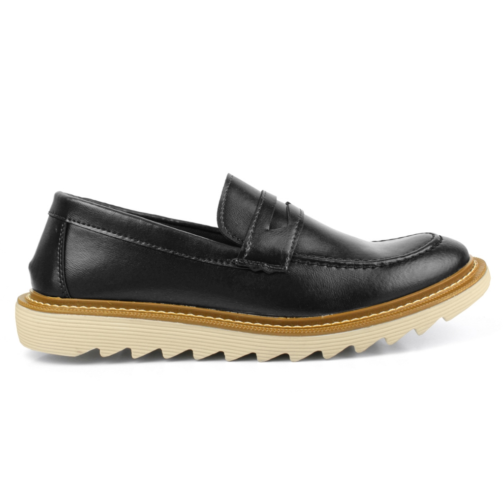 Sapato Social Casual Masculino Mocassim Loafer Premium Sola Tratorada Super Macio e Confortável.