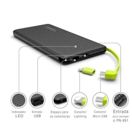 Bateria Portátil Power Bank 10.000mah Universal