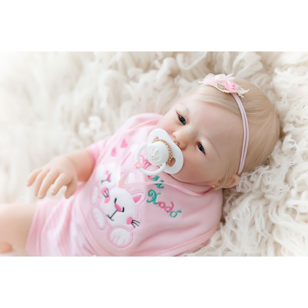 Bebê Reborn Original Silicone Fio A Fio 100% Banho Martina