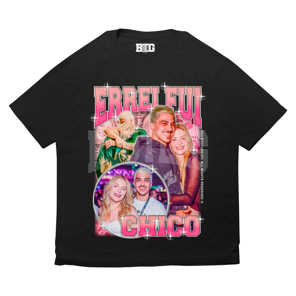 Camisa Camiseta Básica Errei Fui Chico Meme Luisa Sonza Traiçao Música Algodão Unissex Bootleg