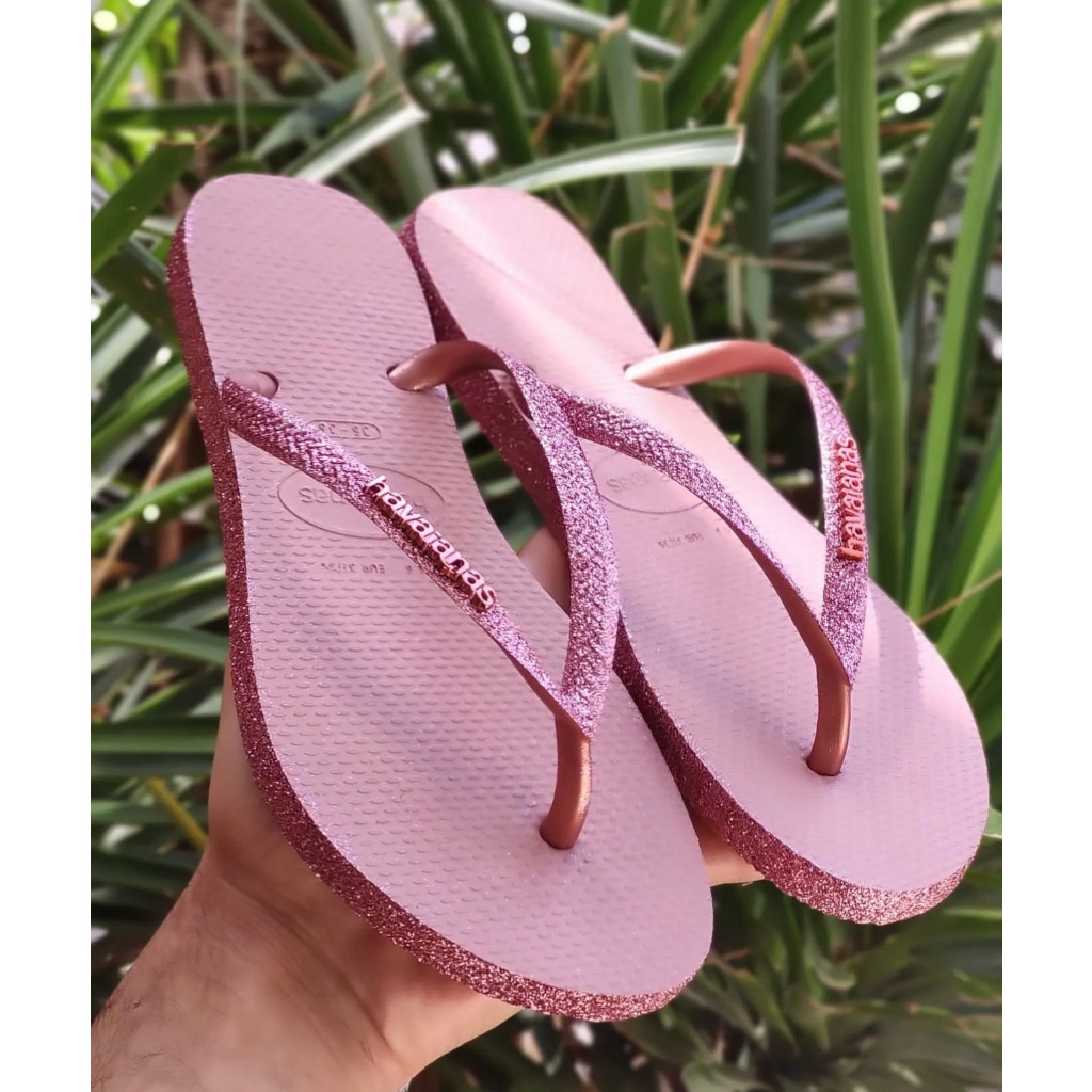 Havaianas on sale rosa glitter