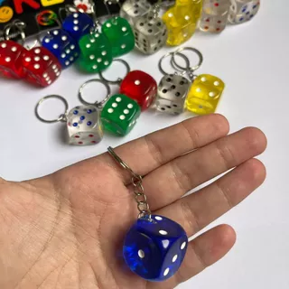 Chaveiro de Dado Diversas Cores - 1 unidade