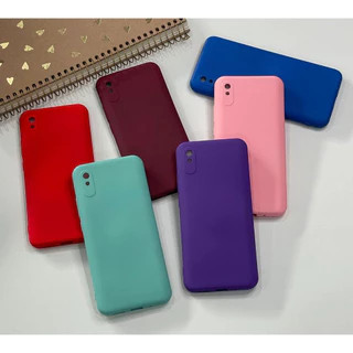 Kit Protetora Capa Capinha + Película 3D Redmi - Redmi 9A - Silicone Aveludado