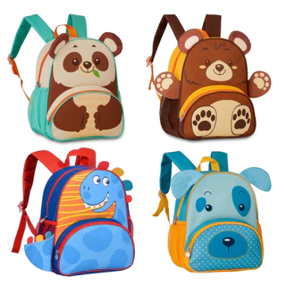 Mochila Infantil Escolar Menino Bichinhos Creche Bolsa Infantil Mochila de Bebê