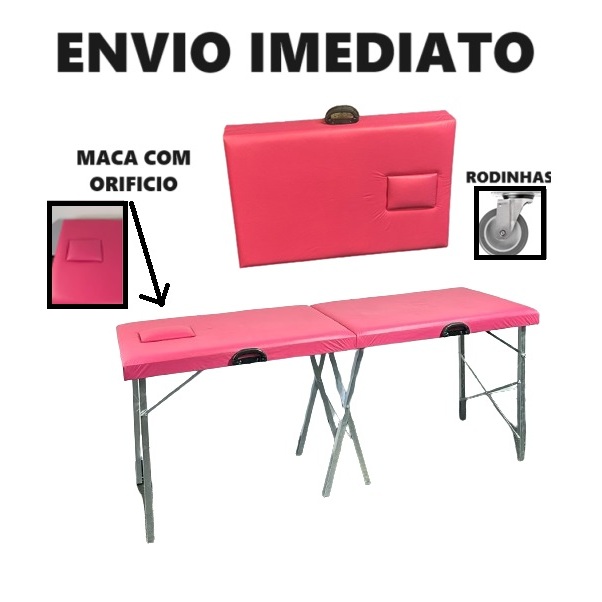 Maca Portátil Dobrável Estética Hospitais Tatuagem Massagem suporta 230kg