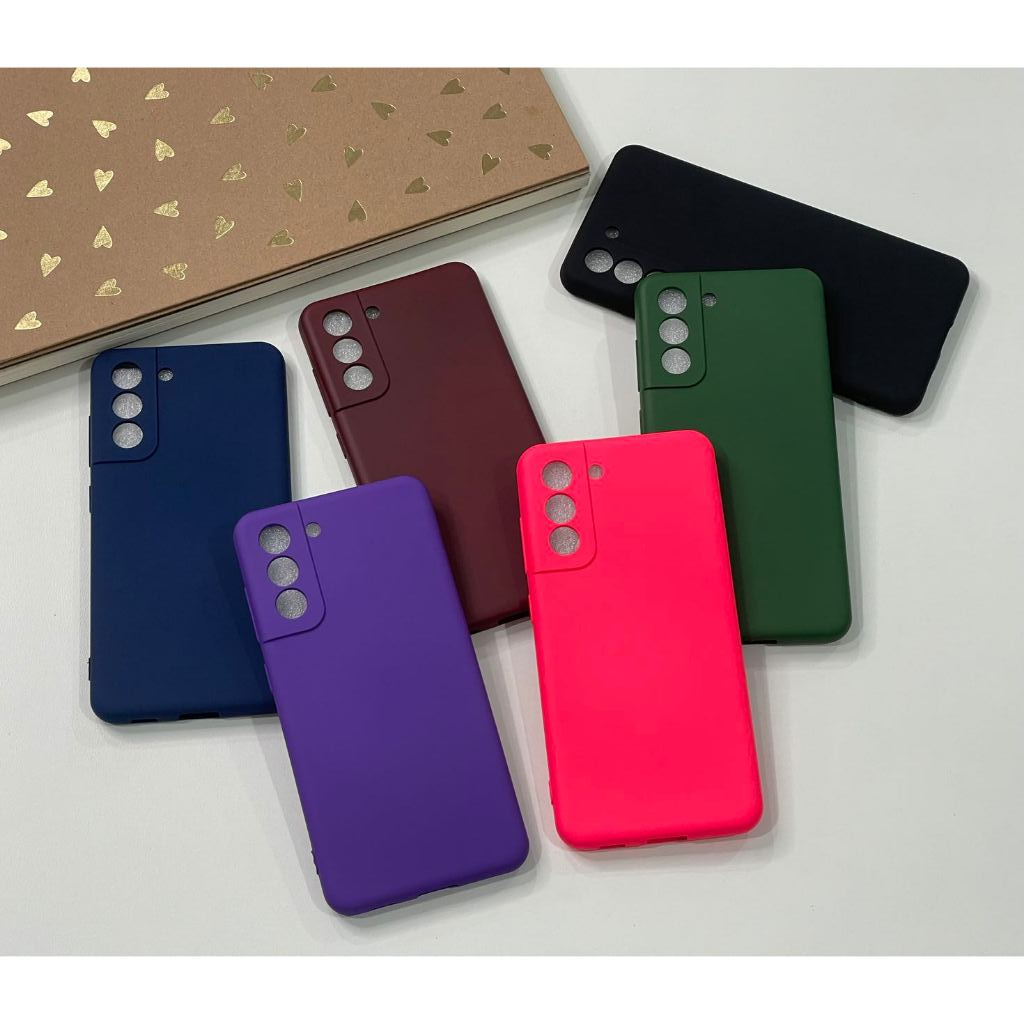 Kit Protetora Capa Capinha + Película 3D Samsung - S21 FE - Silicone Aveludado