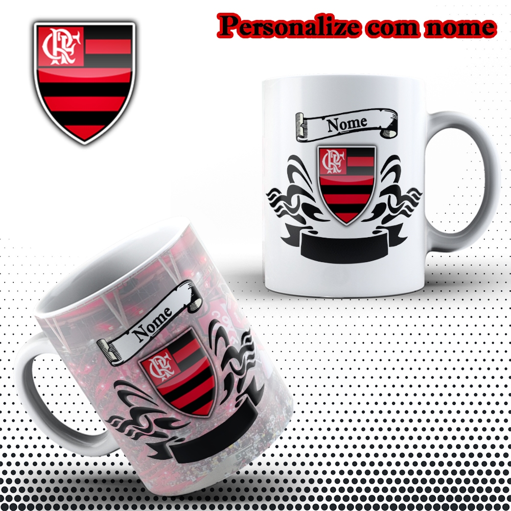 Caneca Do Flamengo Personalizada Com Nome - MEGA OFERTA! Modelo 11