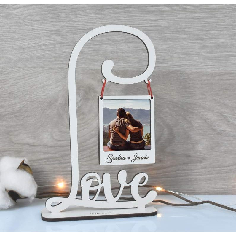 Enfeite de mesa com moldura - Presente, Lembrancinha, Centro de mesa, Casamento