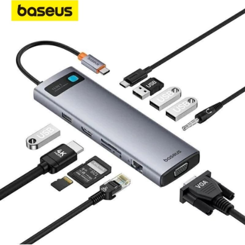 HUB 11 em 1 Baseus para macbook M1 Pro Iphone Ipad Tab S9 Ultra ...