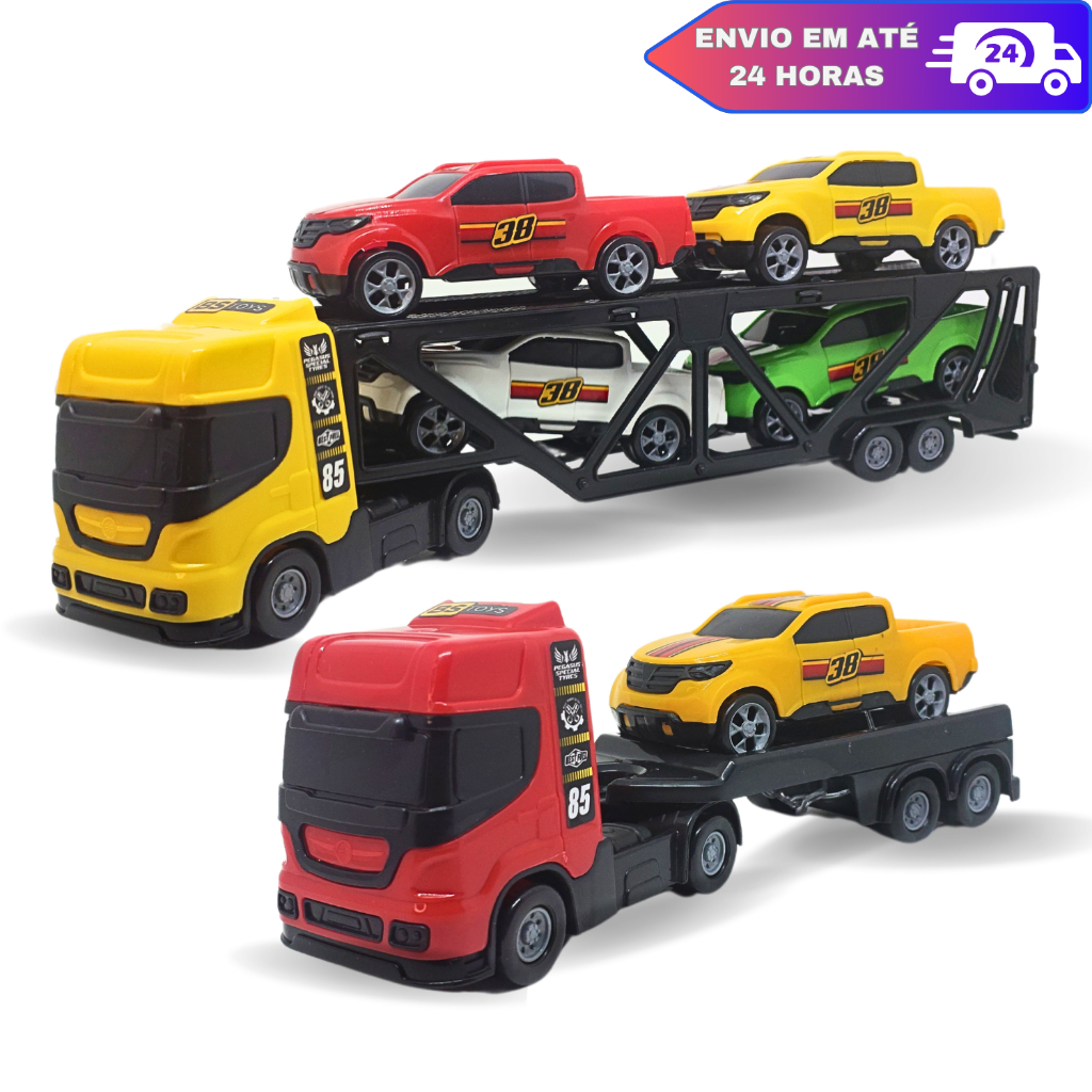 Caminhão Carreta Cegonha Caminhão reboque Brinquedo Infantil Super ...