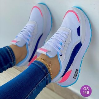 Tenis Branco Feminino Academia Puma Caminhada Tênis Puma Femenino Pronta  Entrega