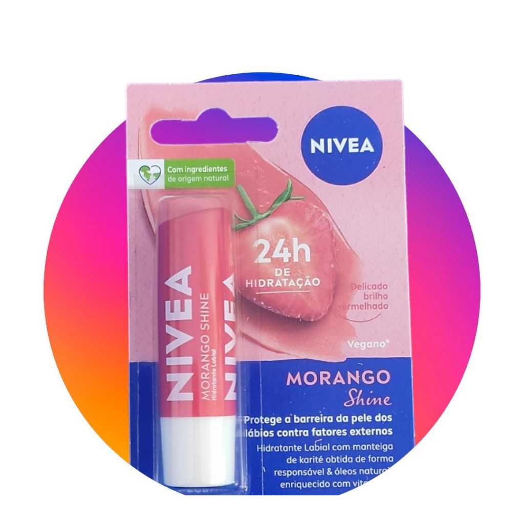 protetor labial morango shine nivea Promocao | Shopee Brasil