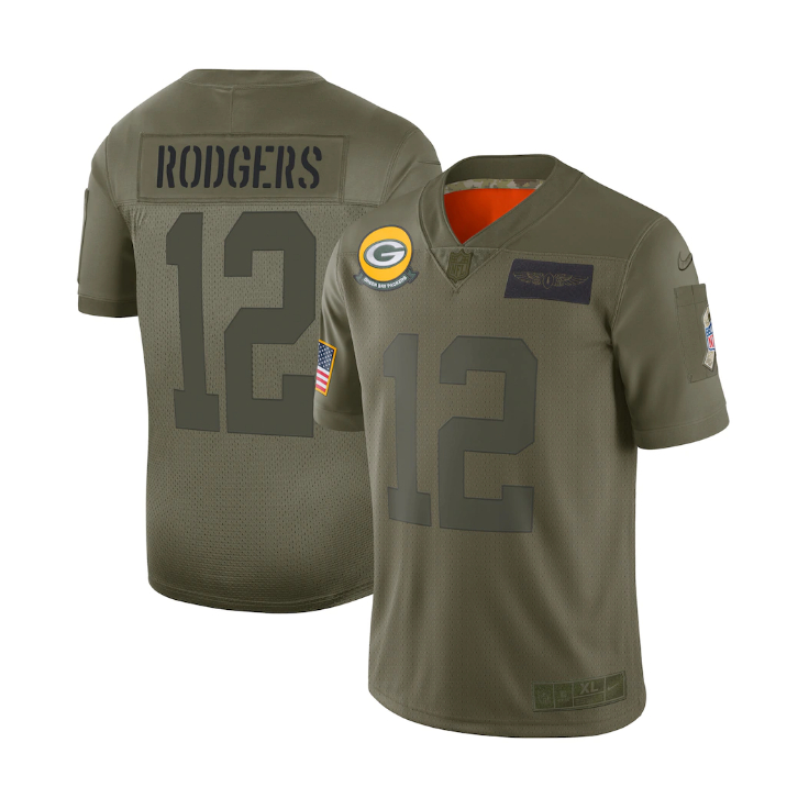 Camisa de Futebol Americano NFL Salute to Service Exercito green bay packers dallas cowboys new orleans saints