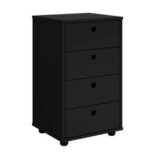Gaveteiro 4 Gavetas Classic Para Escritorio - Preto