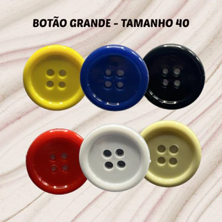 Botão Grande Tamanho 40 - Pacote com 10 Unidades