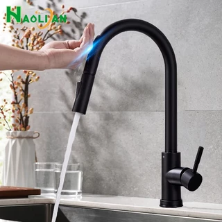 Sensor Torneira De Cozinha Gourmet Inox Misturador Toque Monocomando Bancada