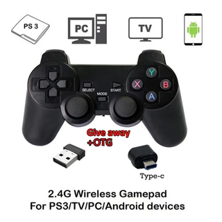 Controle De Jogo Sem Fio De 2.4Ghz Gamepad Para PS3 Pc TV Box
