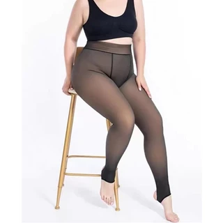 Meia Calça Forrada Translucida Peluciada Para O Frio tananho unico(G GG)