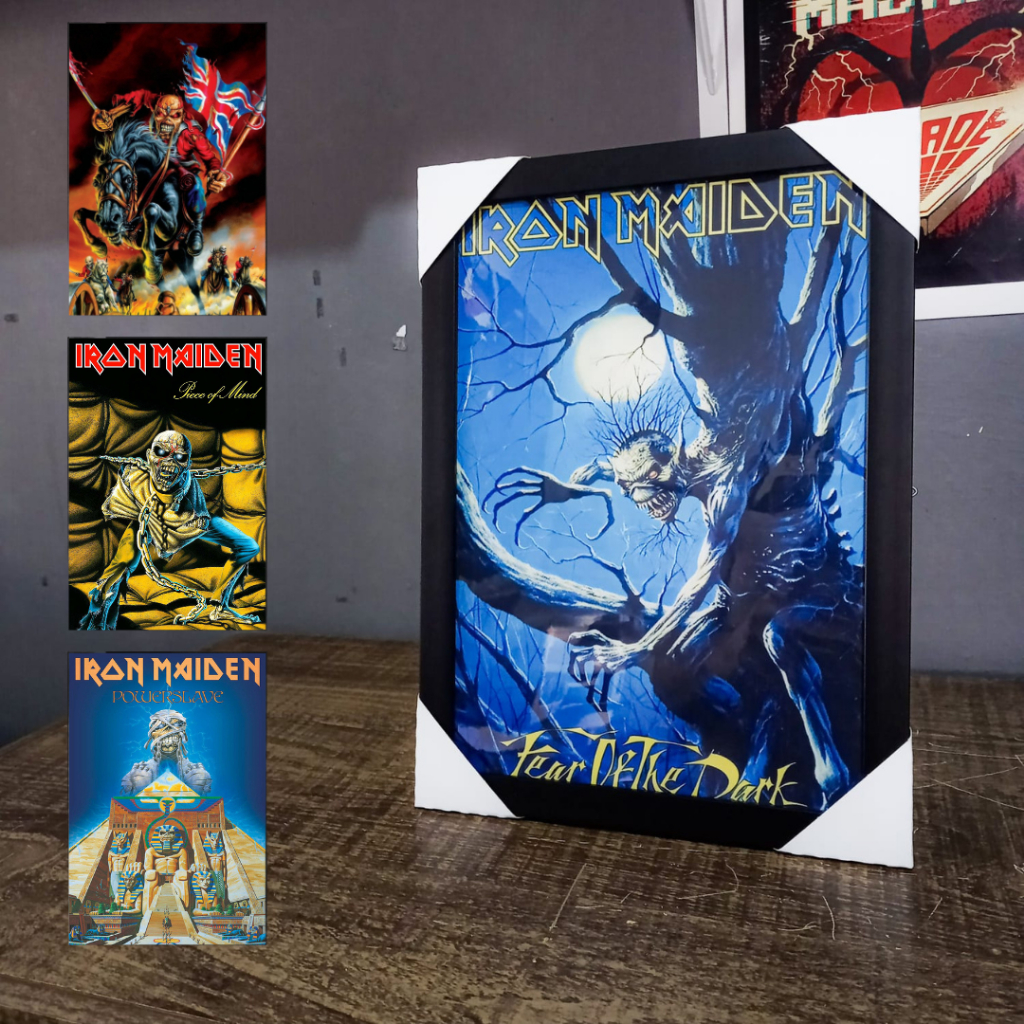 Quadro com moldura Iron Maiden Eddie A4 | Shopee Brasil