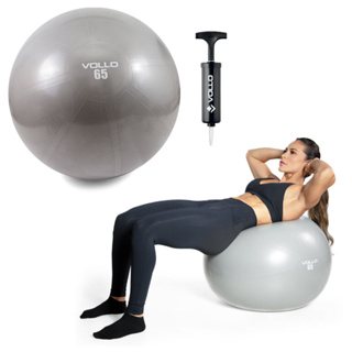Bola Pilates 65cm C/Bomba Cinza Yoga Abdominal Ginástica Fitness em  Promoção na Shopee Brasil 2024