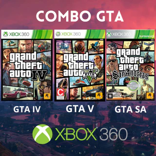 COMBO GTA´S XBOX-360 DESBLOQUEADO LT 3.0 ou RGH freestyle