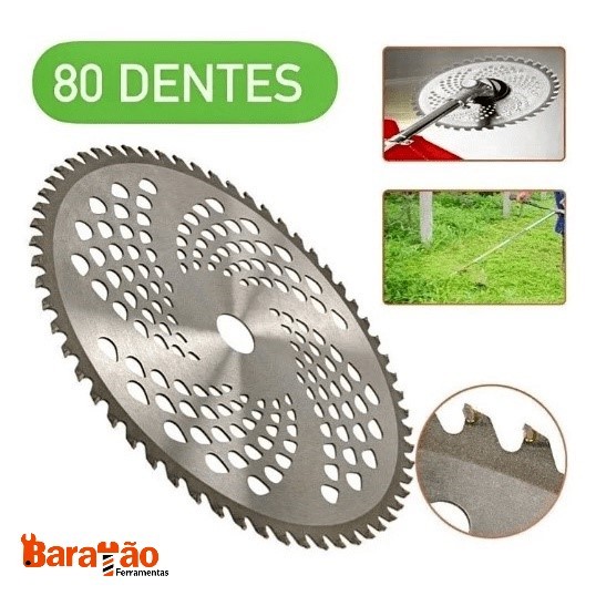 Lâmina Disco 80 dentes Para Roçadeira 255 X 1 Pol Nakasaki