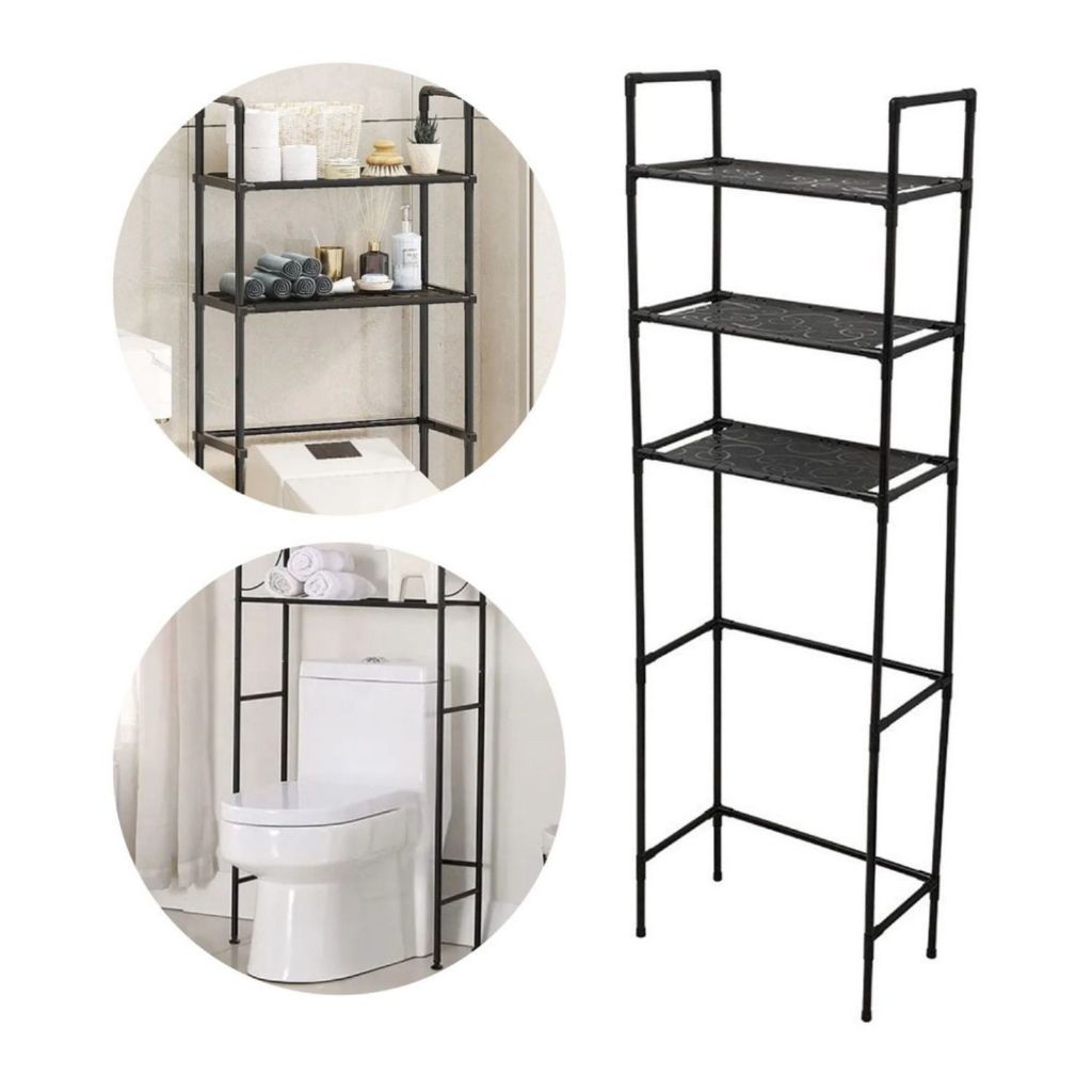 Prateleira Rack Organizador Lavanderia Banheiro Estante Móvel