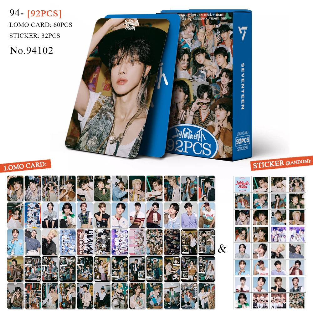 K-POP 60pcs/box com 32pcs adesivo SEVENTEEN Photocard Pronto Para
