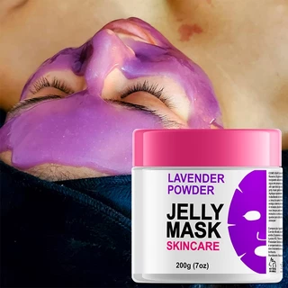 Hydro Jelly Lavanda Máscara Em Pó, Facial Spa Peel Off Máscara, Cuidados com a pele, Hidratante, Clareamento, Adequado para Todas as Peles