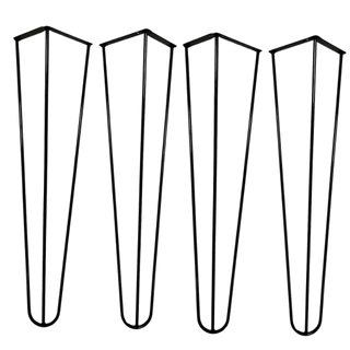 Pé De Mesa Industrial De Ferro Vazado Hairpin 75cm