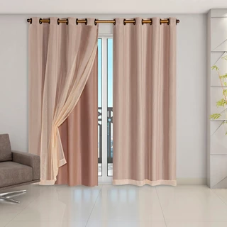 Cortina Veda Luz Blackout Blecaute Com Tecido Voil 2,80 M X 2,30 M Porta