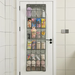 Organizador Sapateira de Porta Multiuso 24 e 28 Divisórias 163X48cm/183x48cm Vertical Sapato Chinelo Suspenso Minimalista brinquedos, produtos de higiene pessoal
