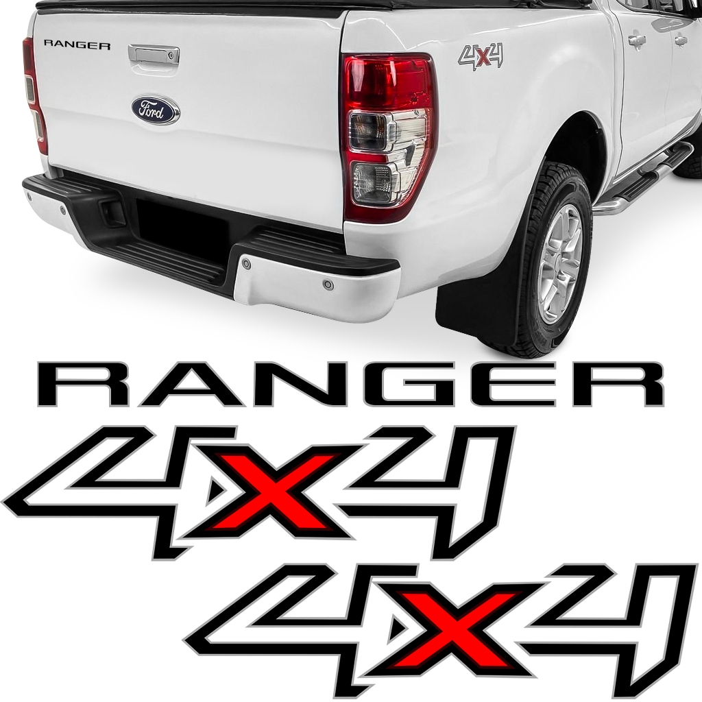 Kit Adesivo Ranger Xl 4x4 2013 A 2016 Caçamba Tampa Traseira